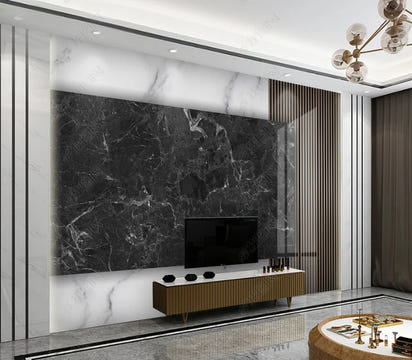 beibehang papel de parede Customized Nordic retro plant leaves, modern minimalist geometry, TV background wallpaper