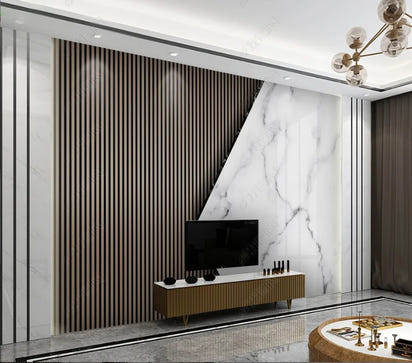 beibehang papel de parede Customized Nordic retro plant leaves, modern minimalist geometry, TV background wallpaper