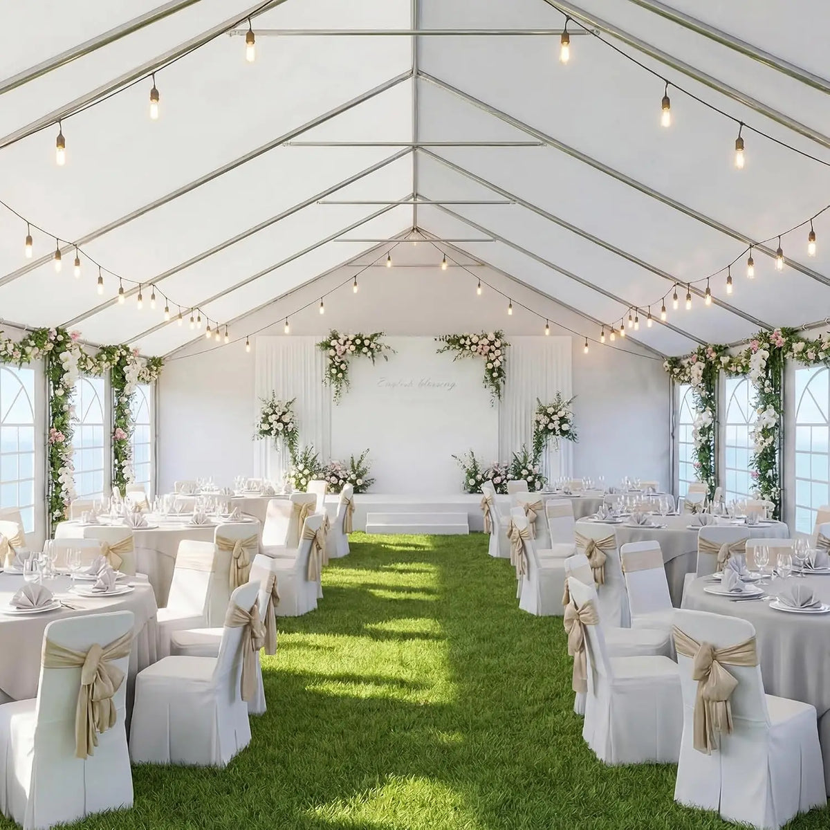 32x16 HDPE Party Tent Heavy Duty Canopy For Weddings And Events