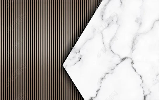 beibehang papel de parede Customized Nordic retro plant leaves, modern minimalist geometry, TV background wallpaper