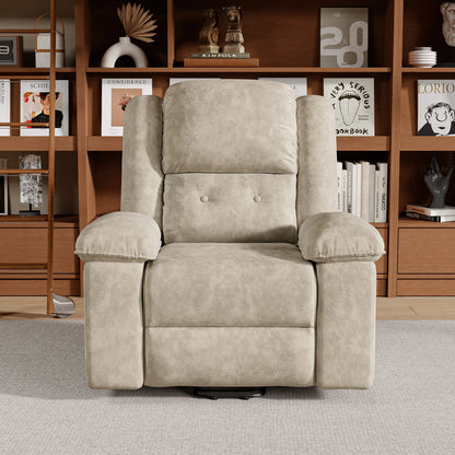 Electric heated Massage Armchair, Armchair Relaxation with reclinting function, vibrating Massage and heating, Gray