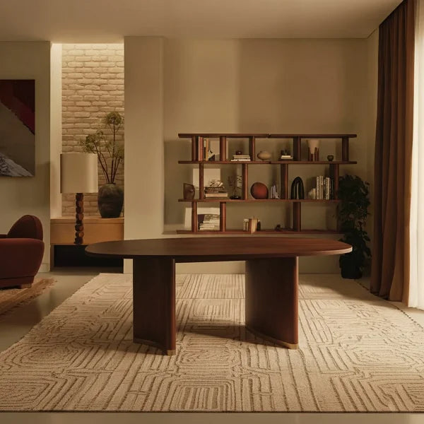 Luxury Solid Wood Dining Table Marble Top Modern Design High Quality Durable Portable Hotel Villa Dining Room Furniture