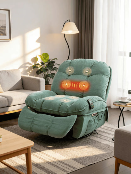 Electric Relaxation armchair Relaxation armchair with Massage and Heating Function with USB-A and USB-C Charging Port for Bedroom,
