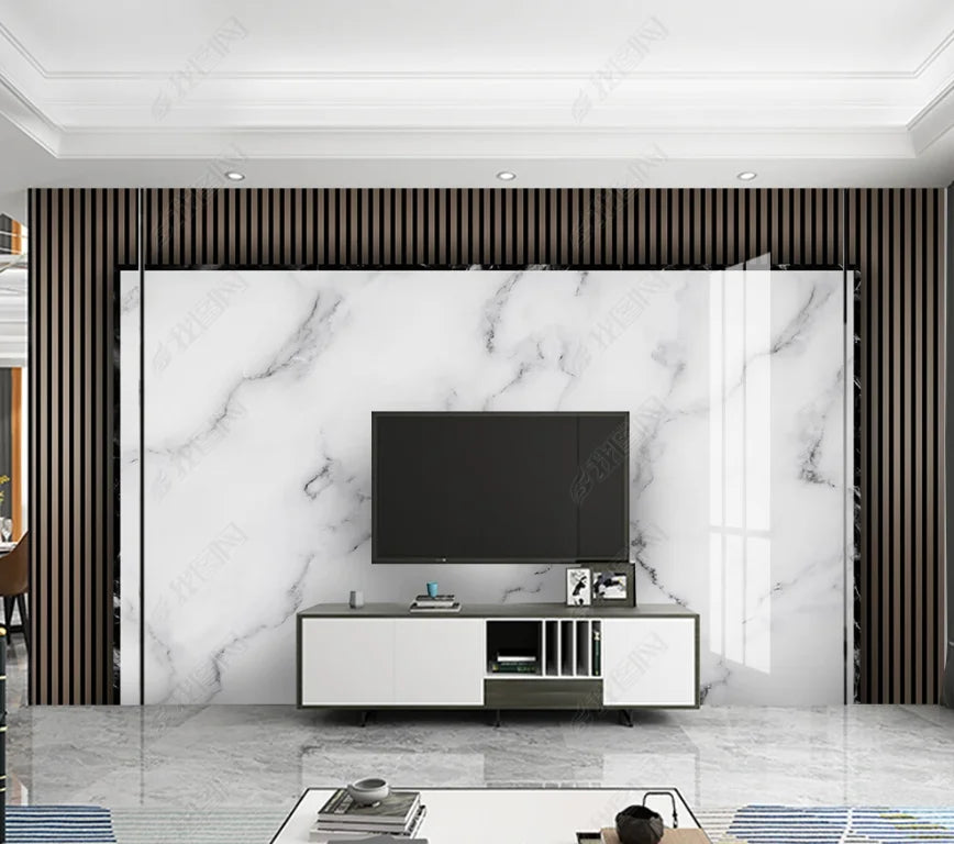 beibehang papel de parede Customized Nordic retro plant leaves, modern minimalist geometry, TV background wallpaper