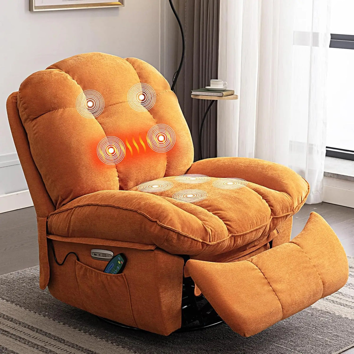 Electric Relax Armchair Electric Armchair with Charging Port TV Armchair with Massage and Heating Armchair TV Armchair for Livin