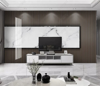 beibehang papel de parede Customized Nordic retro plant leaves, modern minimalist geometry, TV background wallpaper