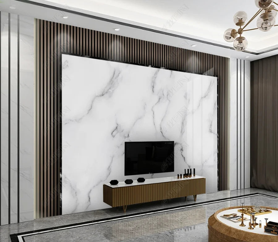 beibehang papel de parede Customized Nordic retro plant leaves, modern minimalist geometry, TV background wallpaper