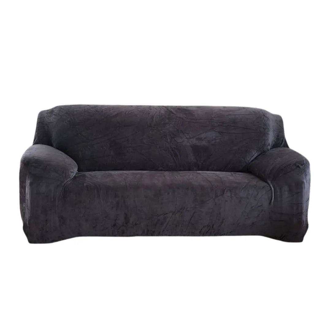 Customized 3-Seater Solid Modern Sofa Cover Elastic Stretch Slipcover Plush Material for Living Room Bedroom Patio