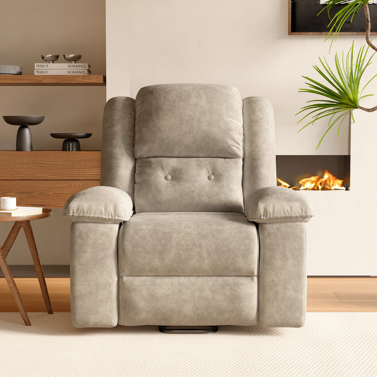 Electric heated Massage Armchair, Armchair Relaxation with reclinting function, vibrating Massage and heating, Gray