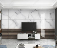 beibehang papel de parede Customized Nordic retro plant leaves, modern minimalist geometry, TV background wallpaper