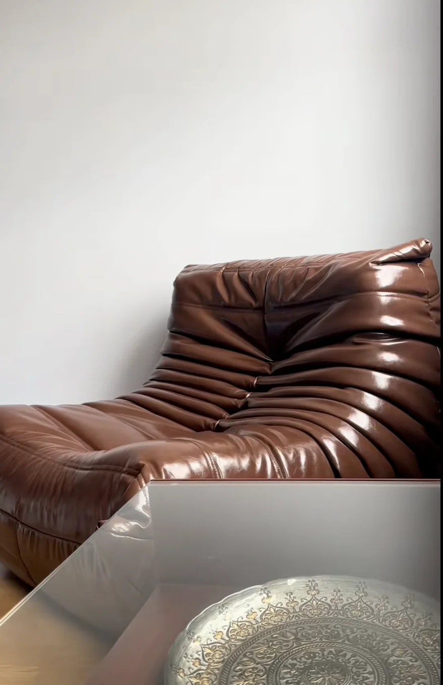 Caterpillar sofa togo modern living room balcony lounge lazy sofa available white lamb wool sofa