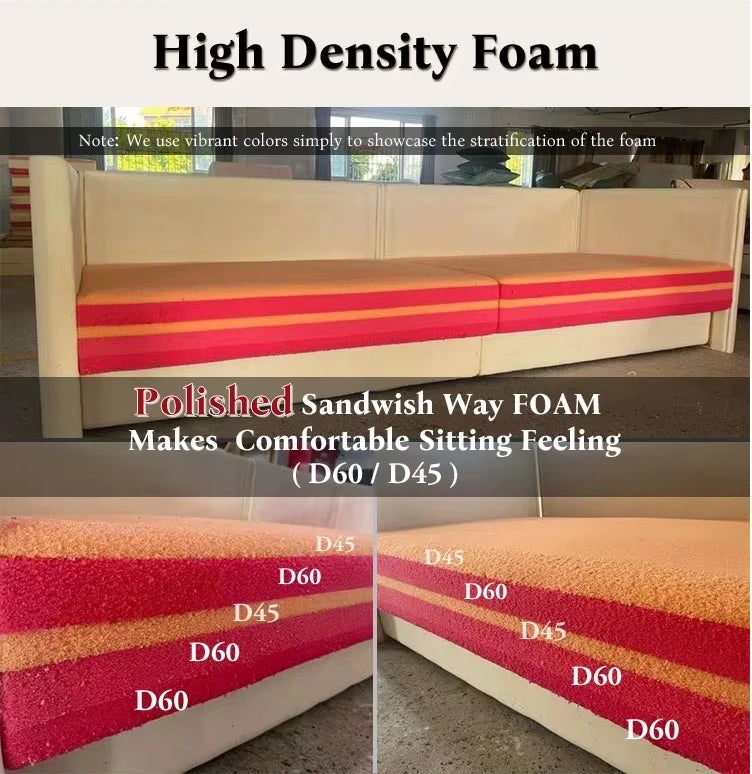 2025 High Quality Modern Luxury smart Leather Sectional Sofa Chairs Set Couch Living Room furniture Sofas With Led