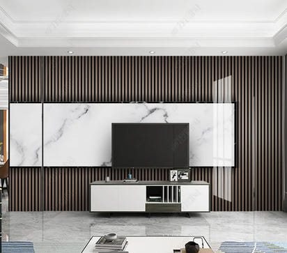 beibehang papel de parede Customized Nordic retro plant leaves, modern minimalist geometry, TV background wallpaper