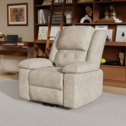 Electric heated Massage Armchair, Armchair Relaxation with reclinting function, vibrating Massage and heating, Gray