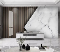 beibehang papel de parede Customized Nordic retro plant leaves, modern minimalist geometry, TV background wallpaper