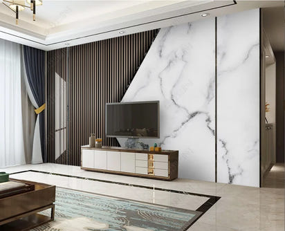 beibehang papel de parede Customized Nordic retro plant leaves, modern minimalist geometry, TV background wallpaper