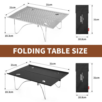MAPLEAF Camping Mini Table Ultralight High Load 15kg Easy Clean Fishing Table Outdoor Portable Folding Hiking Desk Picnic Table