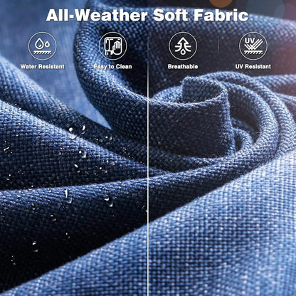 Outdoor Sofa Patio Furniture Set, Weather-Resistant PE Rattan Sectional with Cushions for Backyard.Garden.Deck, Easy-Clean, All-