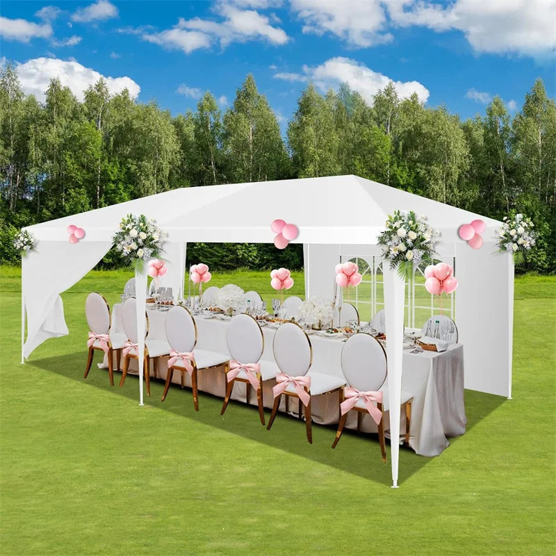 10x10/10x20/10x30 Party Tent Outdoor Canopy Tent with Removable Sidewalls, Waterproof Party Tents for Parties,Wedding Events,BBQ
