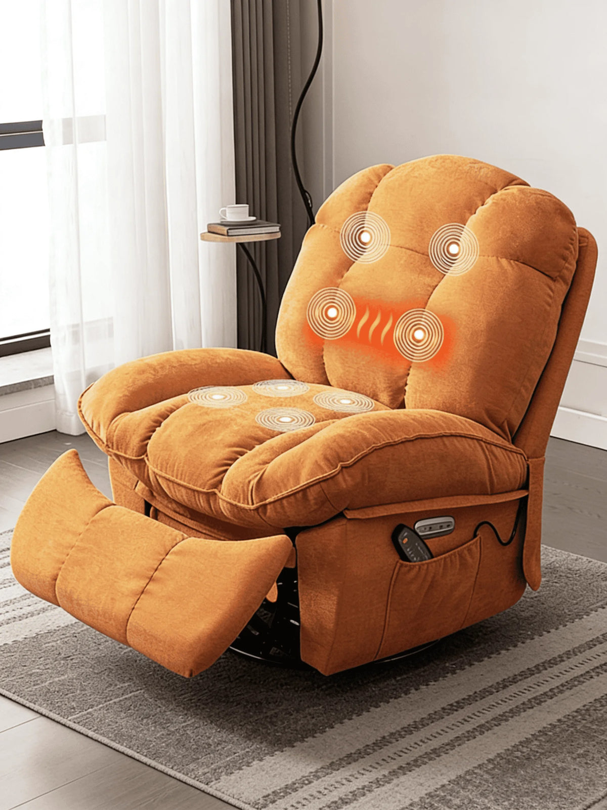 Electric Relax Armchair Electric Armchair with Charging Port TV Armchair with Massage and Heating Armchair TV Armchair for Livin