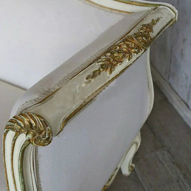 French Style Living Room High-end Fashion Carved Antique Three-person Sofa Custom Furniture
