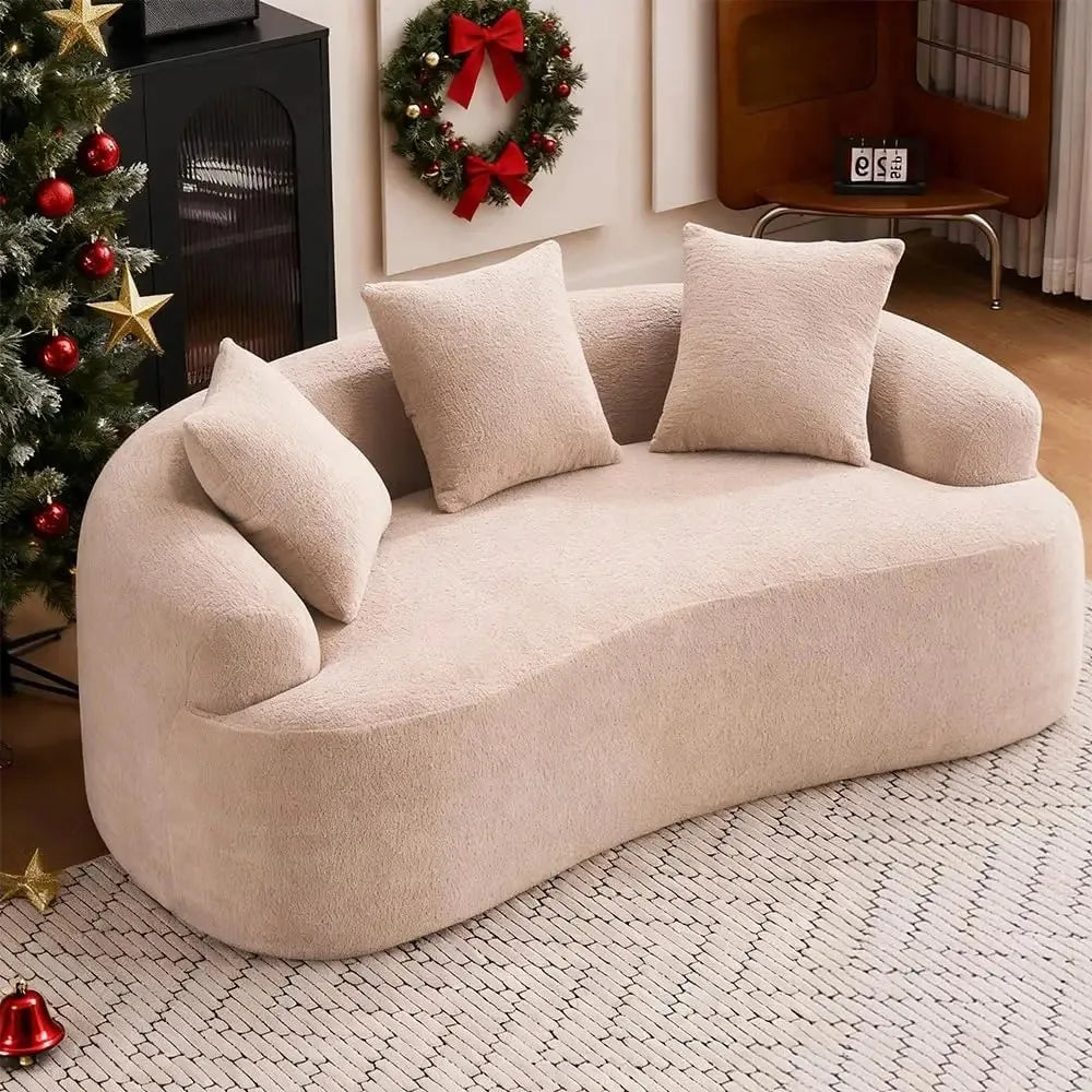 100% Direct Foshan Velvet Upholstered Compressed Sofa Modern Design Two Seat Sectional Sofa for Warehouse/Villa/Basement Use