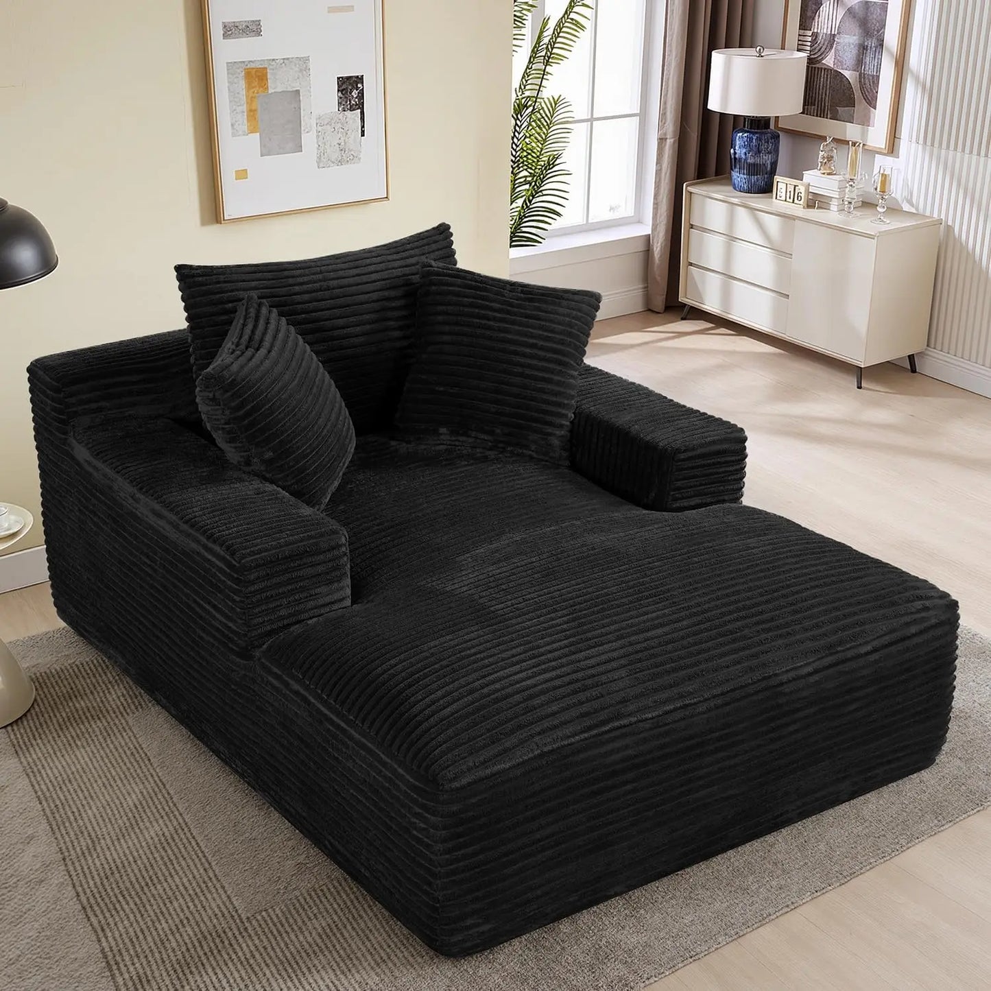 Vacuum Compression Boneless Sofa Corduroy White Rolled High-density Sponge Integrated Sofa Bed