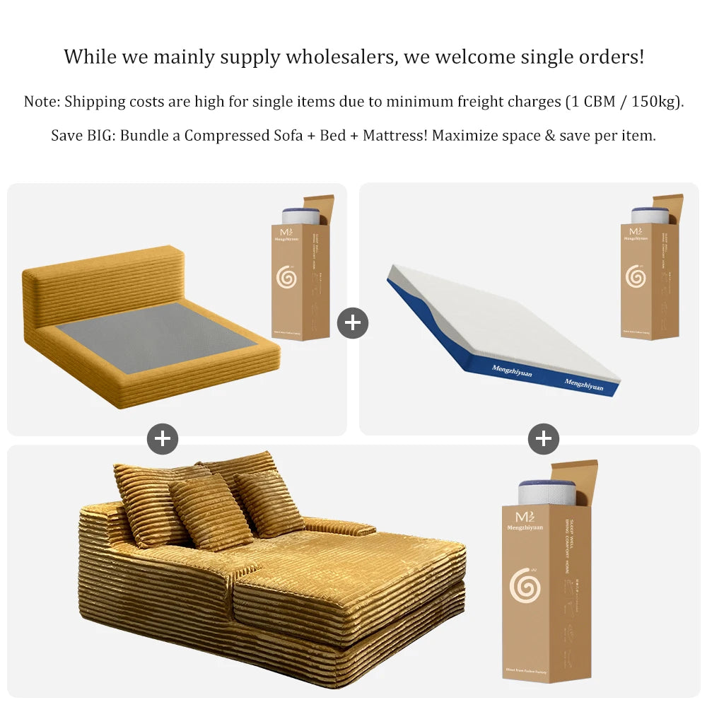 Module Compression Sofa Set Modern Combination Vacuum Living Room Fabric Compressed Furniture Made in China Foshan Factory