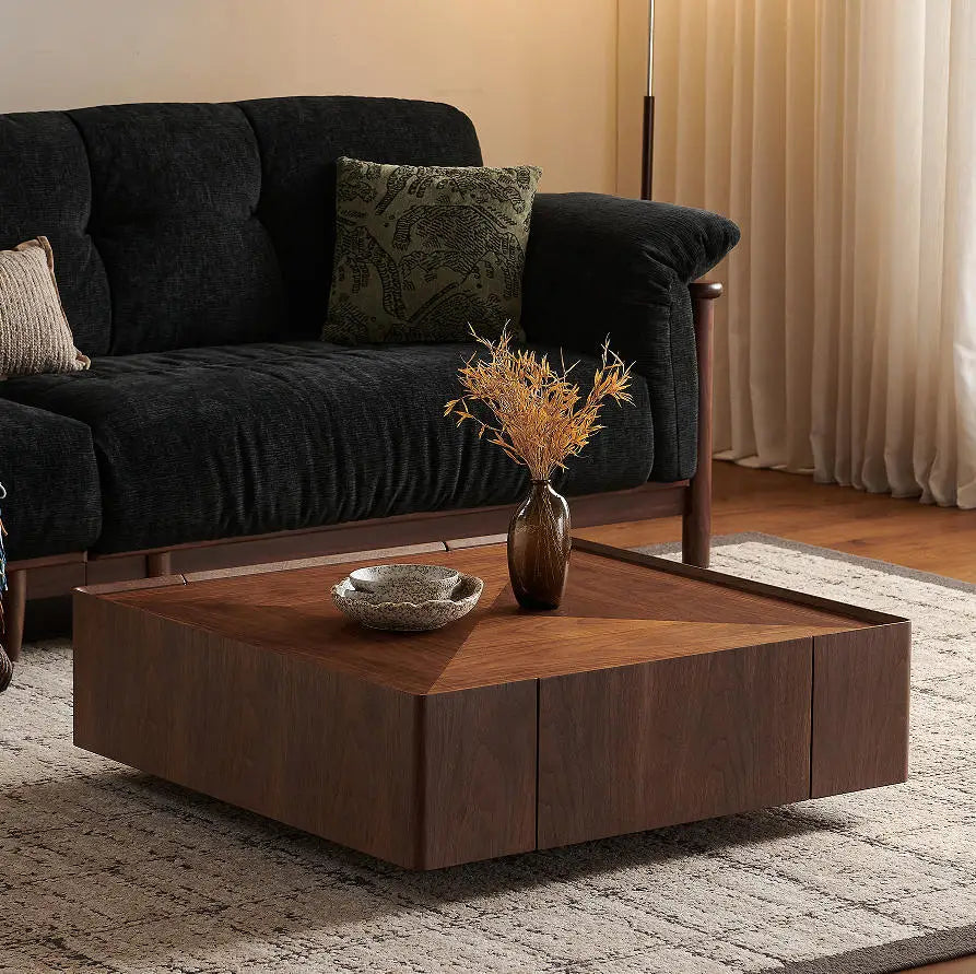 35.4-inch Modern Wood Coffee Table-Durable Eco-Friendly Easy to Clean for Apartment Villa Hotel Use
