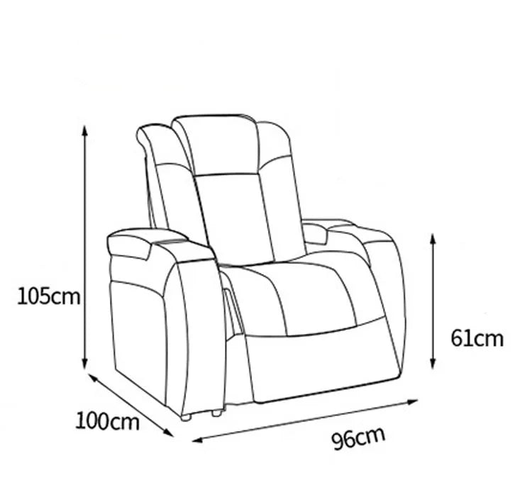 Multifunctional Electric Recliner Home Theater Living Room Sofa Genuine Leather Couch Nordic Cinema Modern Relax Massage Chair