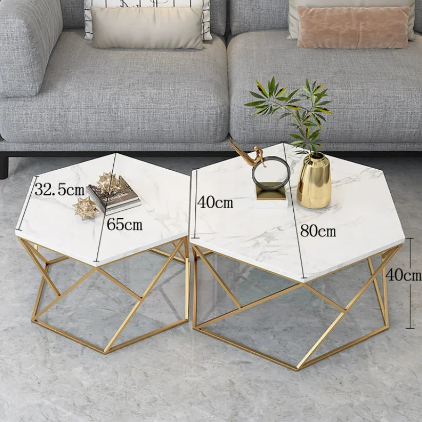 Home Furniture Living Room Sets Gold Center Table Luxury Coffee Tables and Tv Stand Modern Marble Coffee Table for Sale