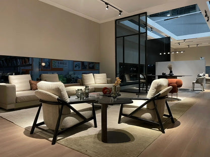 Luxury Modern Round Coffee Table Sets Hotel Center Tables Frame Combination Coffee Table Living Room Metal With Glass 1 Piece