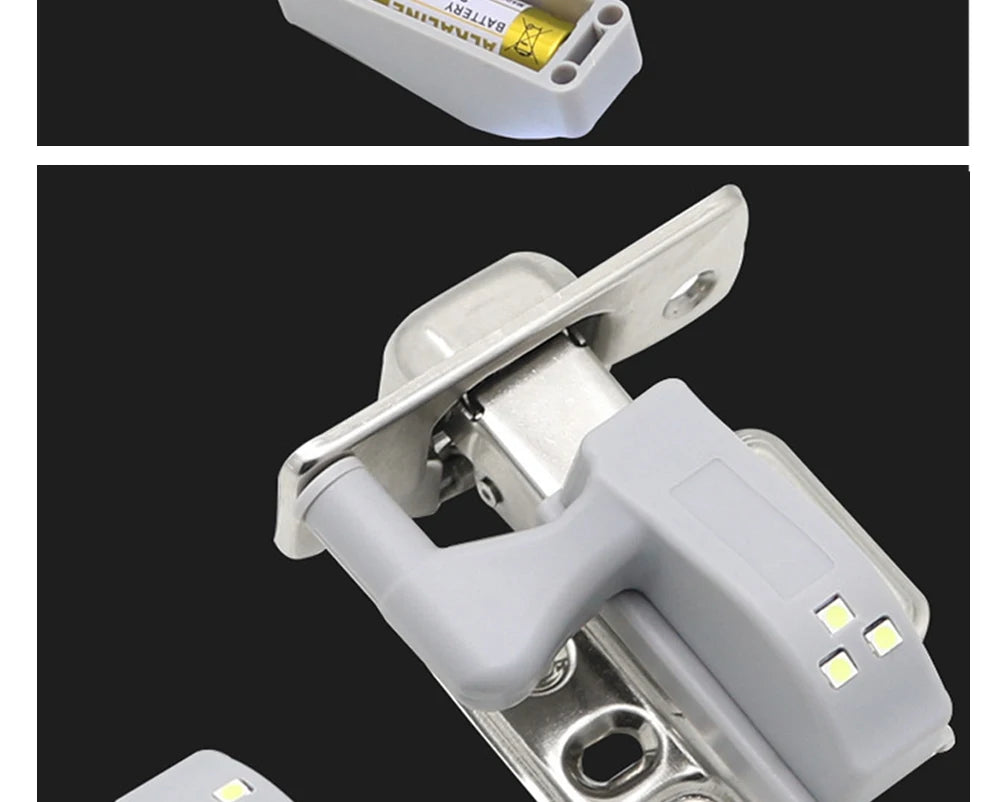 5 Pcs LED lamp Cabinet Hinge Light Kitchen Bedroom Living Room Cupboard Wardrobe Inner Loop Drawer Sensor Night Light