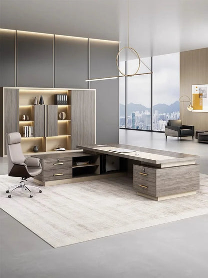 Customized Desk Luxury Style Corner Shape Manager Executive Office Desk (SZ-OD709)