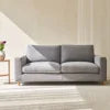 Modern Design Fabric Sofa Set Comfortable Living Room Furniture with Stainless Steel Back Rectangular Pillow Sectional