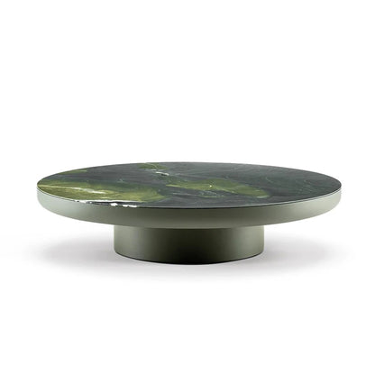 Italian-designed Living Room Table Round Natural Marble Center Table Coffee Table Set in Luxurious Modern