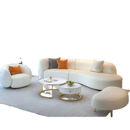 Modern Modular Reception Office Sofa Set Reclining Space-Efficient Eco-Friendly Durable Leather High-Density Sponge Furniture