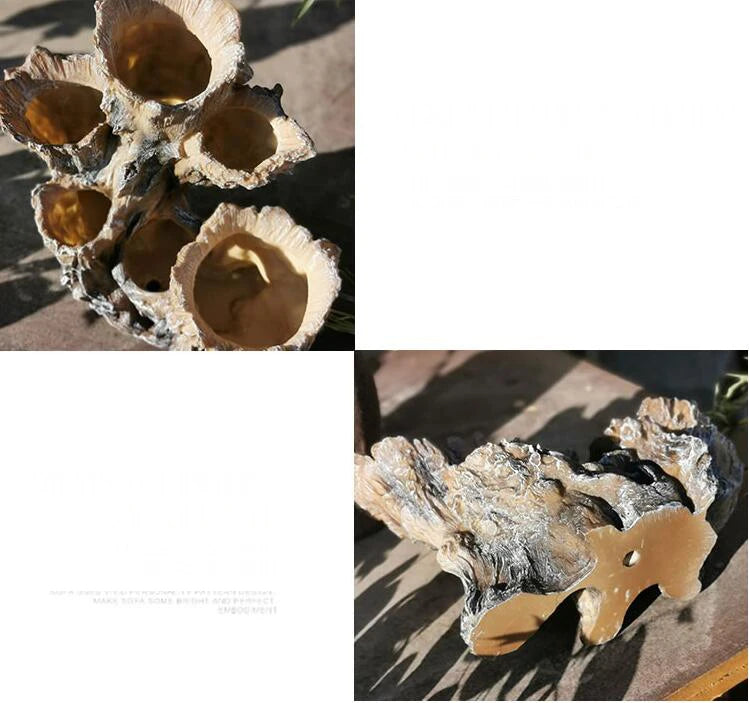 American Broken Root Shape Succulent Resin Flower Pot Outdoor Balcony Furnishing Crafts Garden Villa Vase Ornaments Decoration