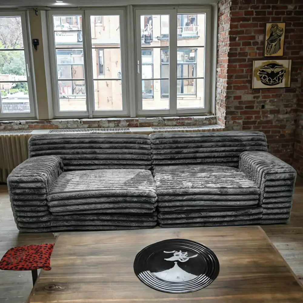 I Shape Modular Compress Sofa Fabric Upholstered Sectional Three Seat Modern Low Shipping Cost Apartment Hotel Gym Mall