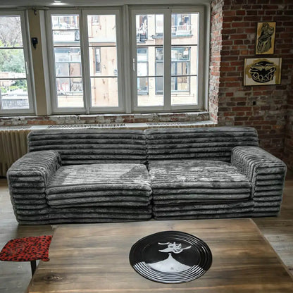 I Shape Modular Compress Sofa Fabric Upholstered Sectional Three Seat Modern Low Shipping Cost Apartment Hotel Gym Mall