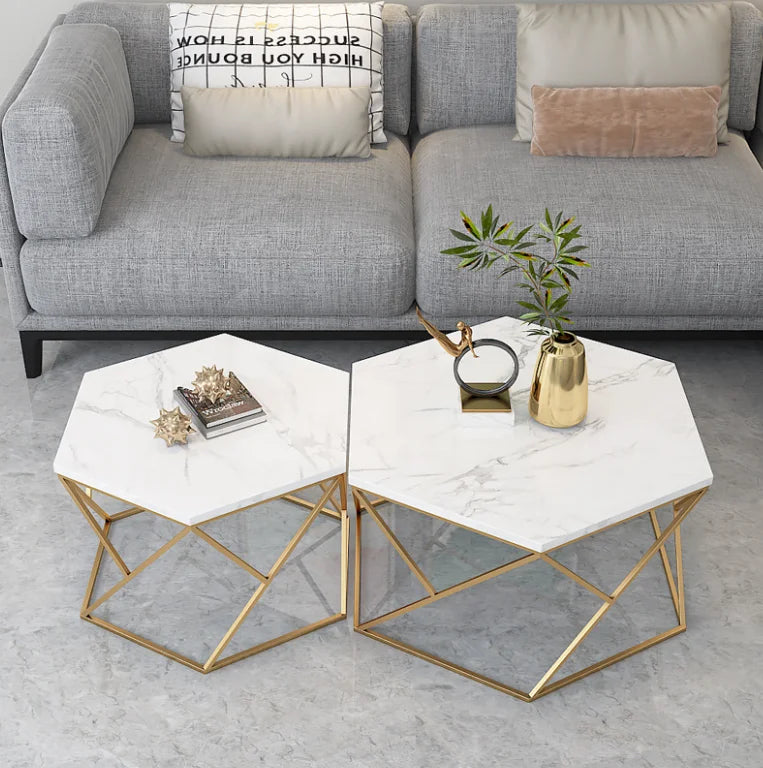 Home Furniture Living Room Sets Gold Center Table Luxury Coffee Tables and Tv Stand Modern Marble Coffee Table for Sale
