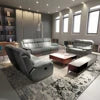 Modern Home Living Room Modular Foldable 3 2 1 Functional Reclining Italy Leather Sofa Multi Functional Electric Home Furniture
