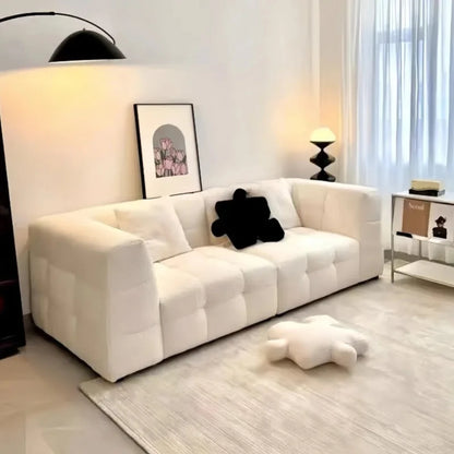 New Business Ideas 2026 Contemporary Square Velvet Upholstered Compressed Sofa Two Seat Space Saving Hotel Apartment Villa