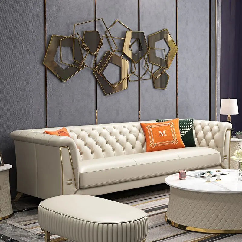 American Sofa Combination Living Room Modern Simple Light Luxury Three People Sofa