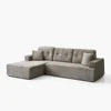 US Local Stock Modern L-Shaped Fabric Sponge-Filled Comfortable Sectional 3 Seater Chaise Sofa for Apartment/Villa Use-Hot