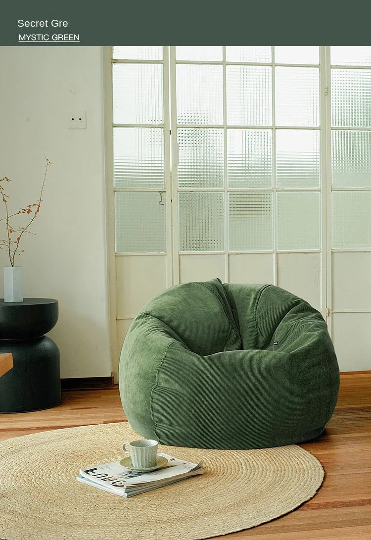 OTAUTAU Adults Children Corduroy Bean Bag Cover Without Filler Beanbag Pouf Chair Puff Salon Corner Seat Game Movie Sac DD005