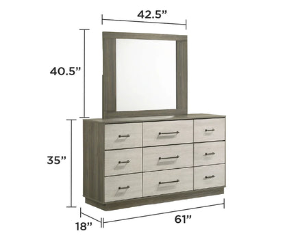 Modern 5-Piece Full Bedroom Set with Convertible & Adjustable Bed Wood in Beige & Brown Home Bedroom Furniture