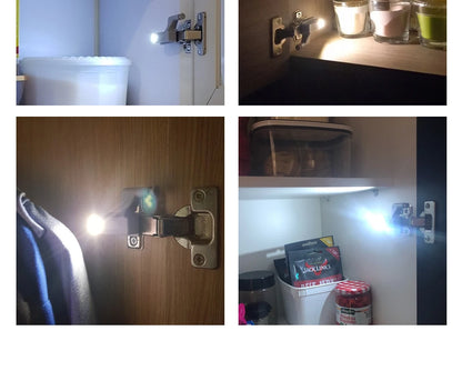 5 Pcs LED lamp Cabinet Hinge Light Kitchen Bedroom Living Room Cupboard Wardrobe Inner Loop Drawer Sensor Night Light