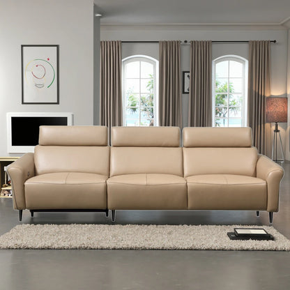 Modern Luxury Import Indoor Leather 3 Seater Adjustable Sectional Electric Recliner Sofa Set Sponge Wood Frame Adjustable Villa