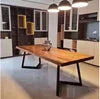 Solid Wood Large Board Walnut Wood Whole Piece Office Desk Tea Table Set New Chinese Style Minimalist Modern Executive Desk